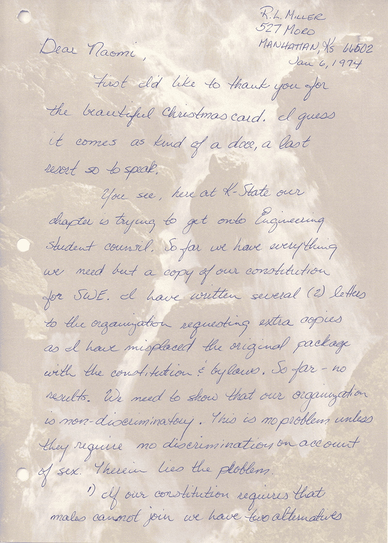 SWE’s Rocky Beginnings With Title IX 2 KSU Letter