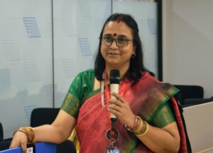 Vandana Pandey microphone
