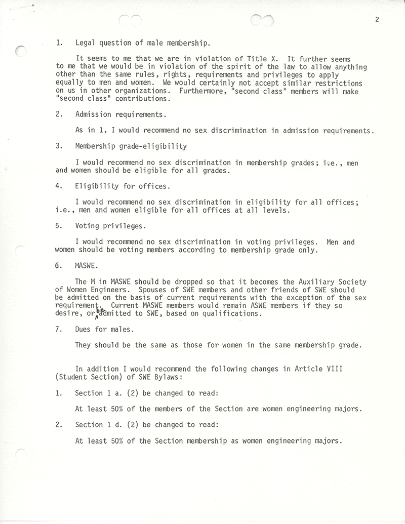 SWE’s Rocky Beginnings With Title IX 3 Grenga Letter