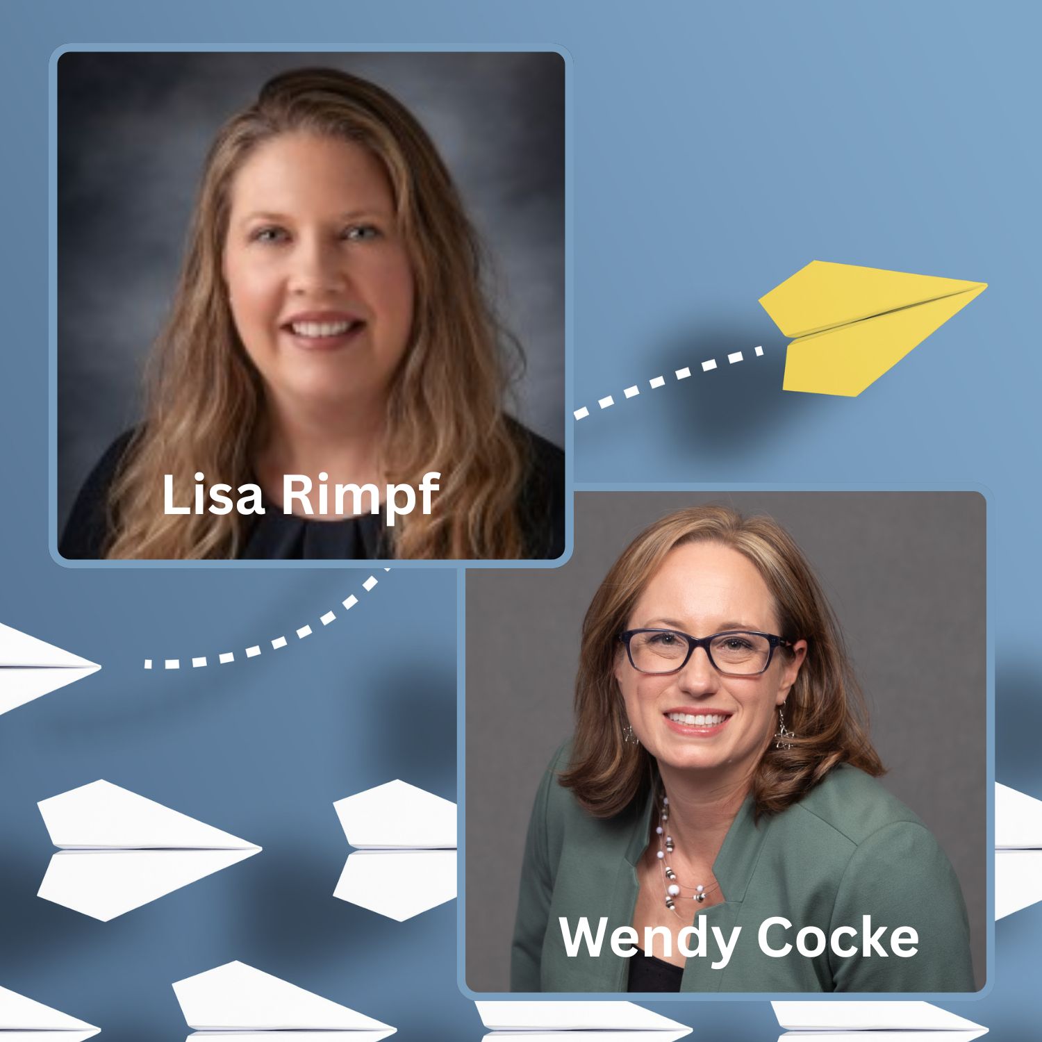 Lisa Rimpf and Wendy Cocke combined headshot